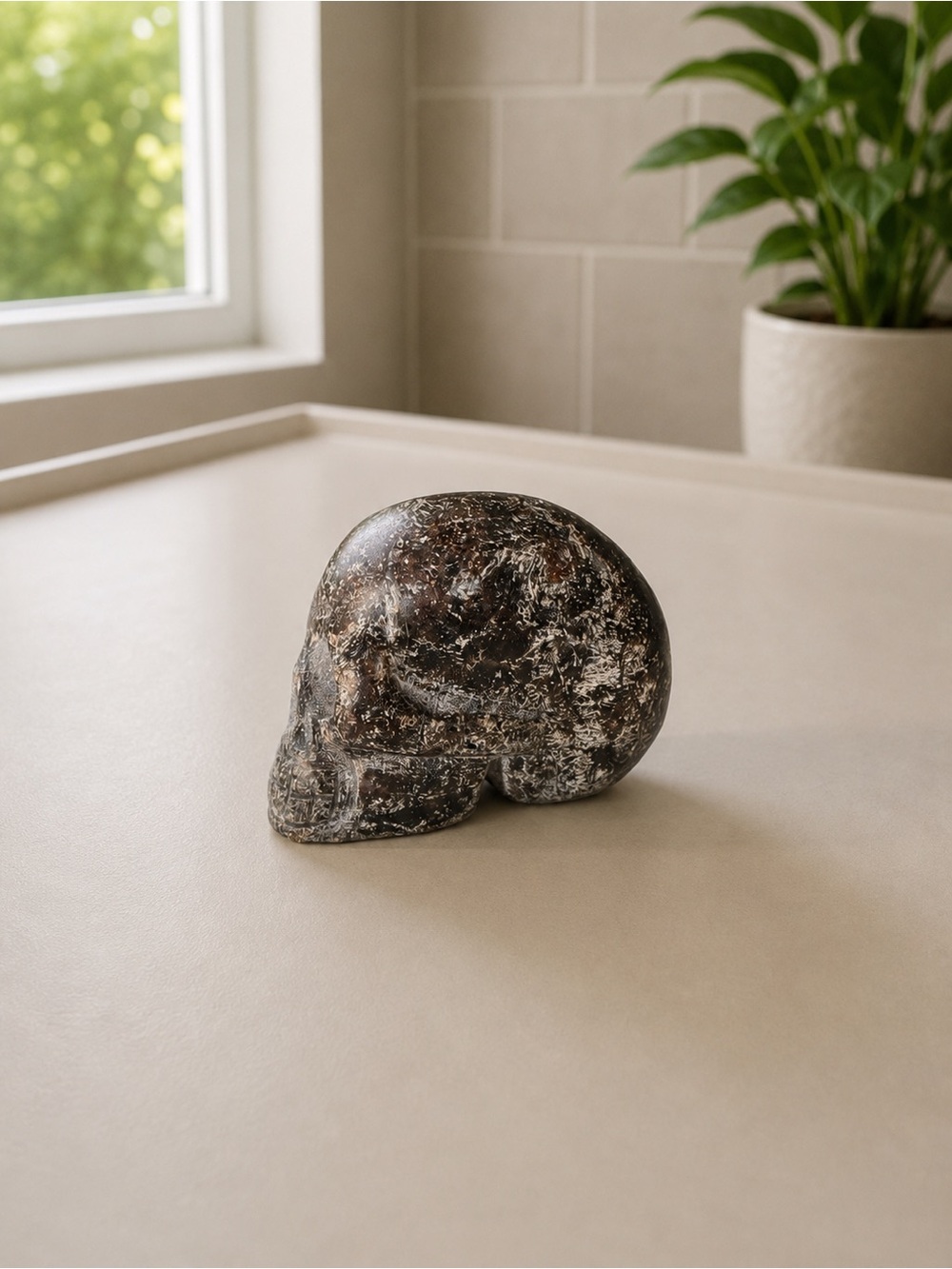 Arfvedsonite Skull - Picture 3 of 3